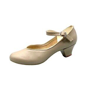 Girls So Danca Tan Leather Character Dance Shoes 2 FolkTheatre Performance